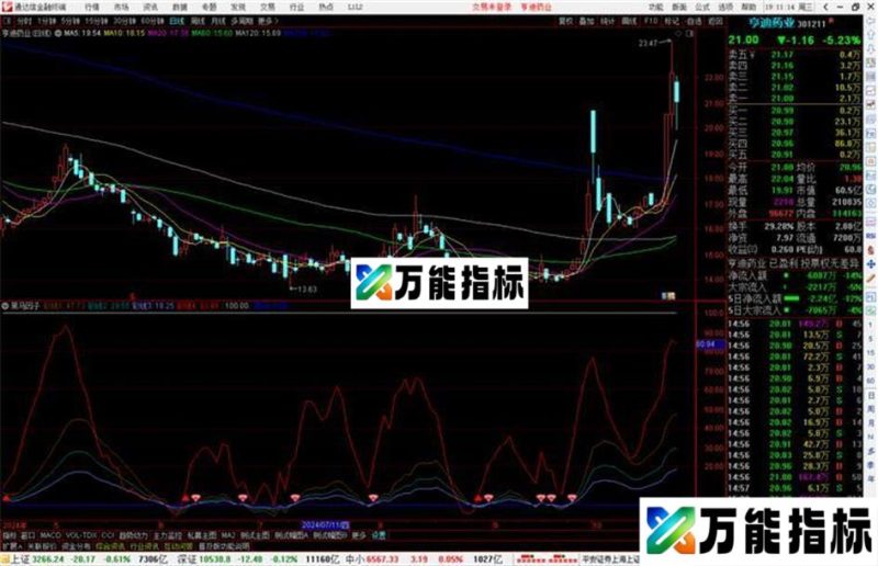 通达信黑马因子指标公式源码副图 EA-万能指标公式