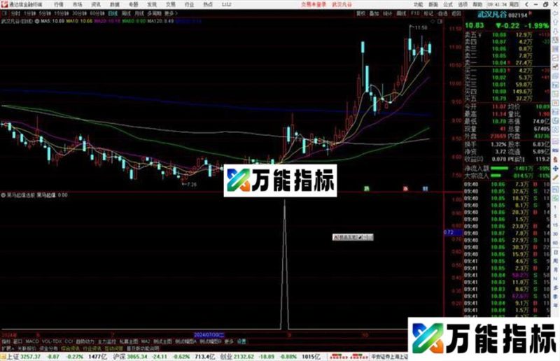 通达信黑马起爆选股指标公式源码副图 EA-万能指标公式