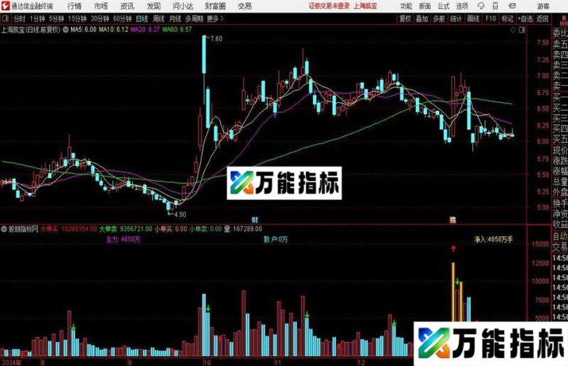 通达信五日资金指标公式 EA-万能指标公式