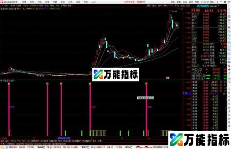 通达信资金潜伏趋势指标公式源码副图 EA-万能指标公式