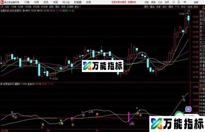 通达信十二生肖主图 EA-万能指标公式