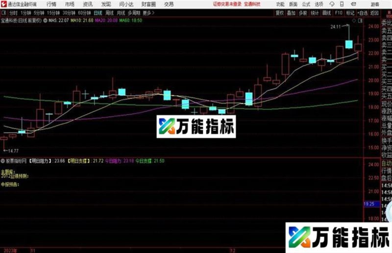 主图看支撑和阻力 看到筹码分布 源码 EA-万能指标公式